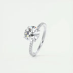 Oval Halo Moissanite Ring