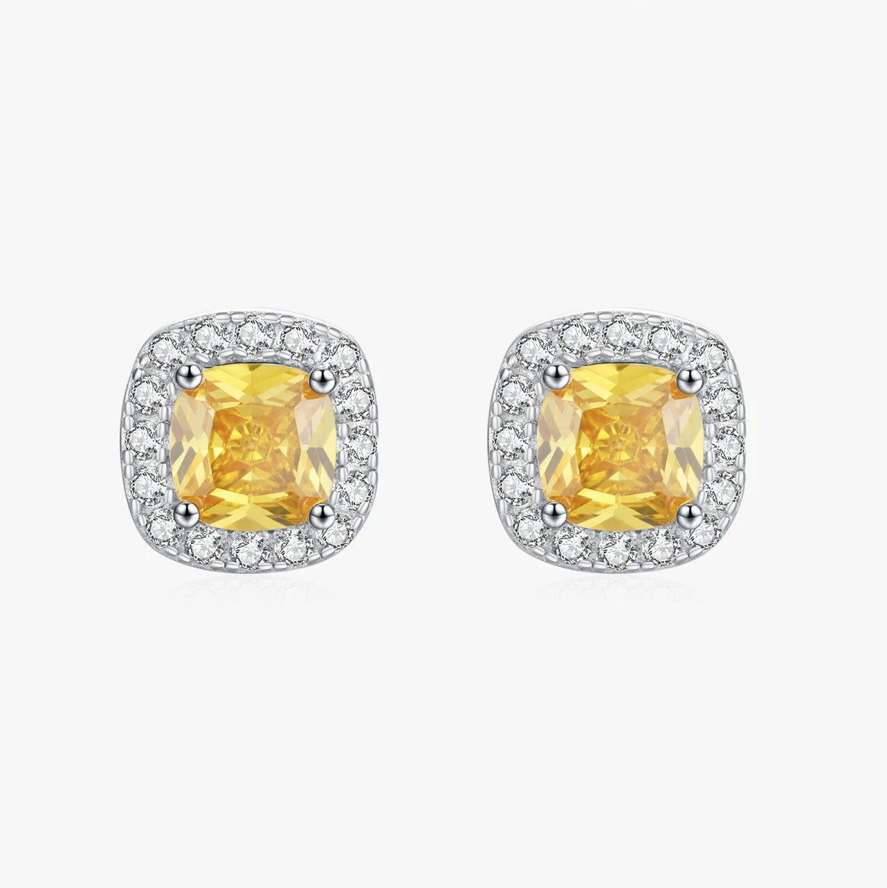 Yellow Sparkle Cubic Zirconia Earrings