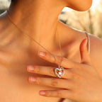To my Mother I Love You Double Hearts Necklace