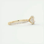 Oval Halo Moissanite Ring
