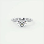 Oval Halo Moissanite Ring