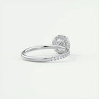 Oval Halo Moissanite Ring