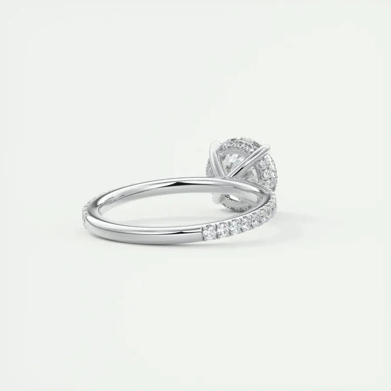 Oval Halo Moissanite Ring