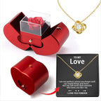 To My Love Preserved Rose & Necklace Set
