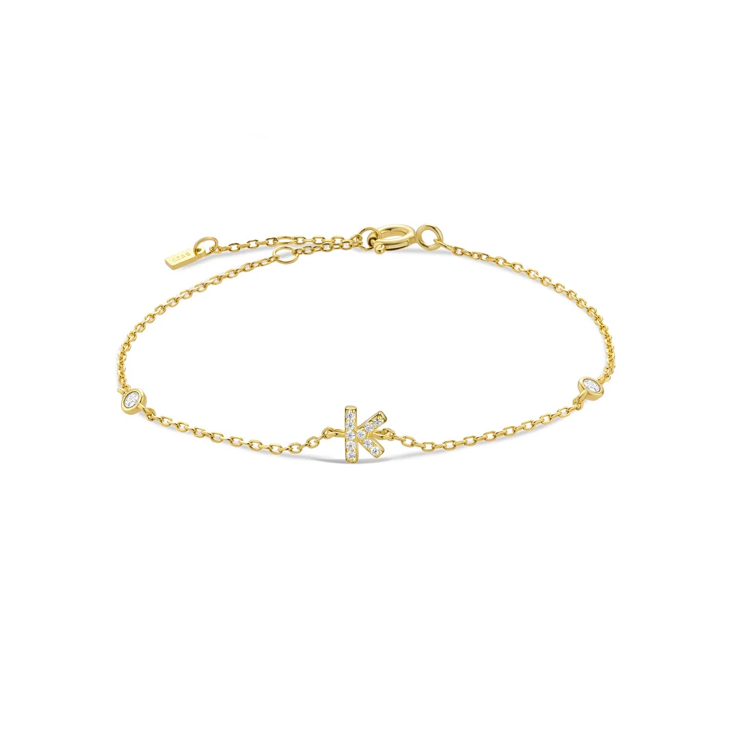 Pulsera de muñeca con inicial'