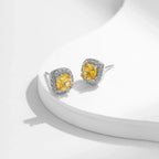 Yellow Sparkle Cubic Zirconia Earrings