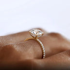 Oval Halo Moissanite Ring