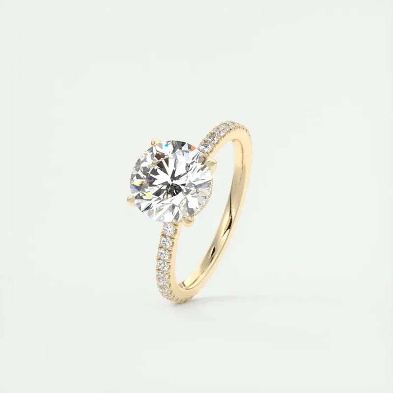 Oval Halo Moissanite Ring