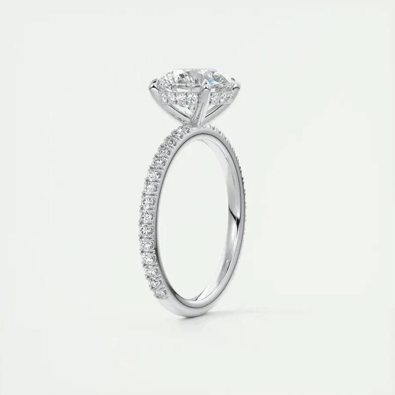 Oval Halo Moissanite Ring