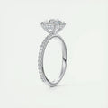Oval Halo Moissanite Ring