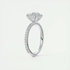 Oval Halo Moissanite Ring