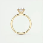Oval Halo Moissanite Ring