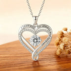 To My Wife From Husband Heart X Heart Necklace