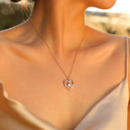 To my Mother I Love You Double Hearts Necklace