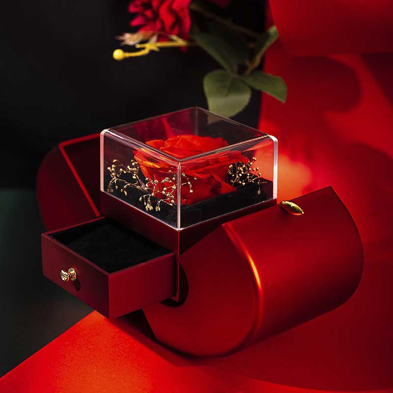 To My Love Preserved Rose & Necklace Set