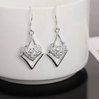 White Topaz Earrings Sterling Silver