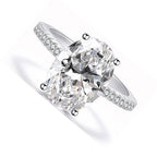Oval Cut Full Moissanite - Engagement Ring - S925 Silver
