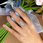 Oval Cut Full Moissanite - Engagement Ring - S925 Silver
