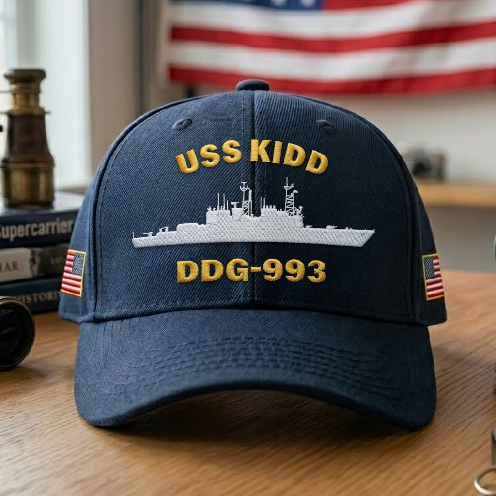 Custom US Navy Ships Embroidered Cap, Hat for US Veteran, Gifts for Father's Day, Veterans Day