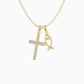 Blessed Cross & Fish Necklace