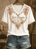 Damen-T-Shirt mit „God's Daughter“-Print
