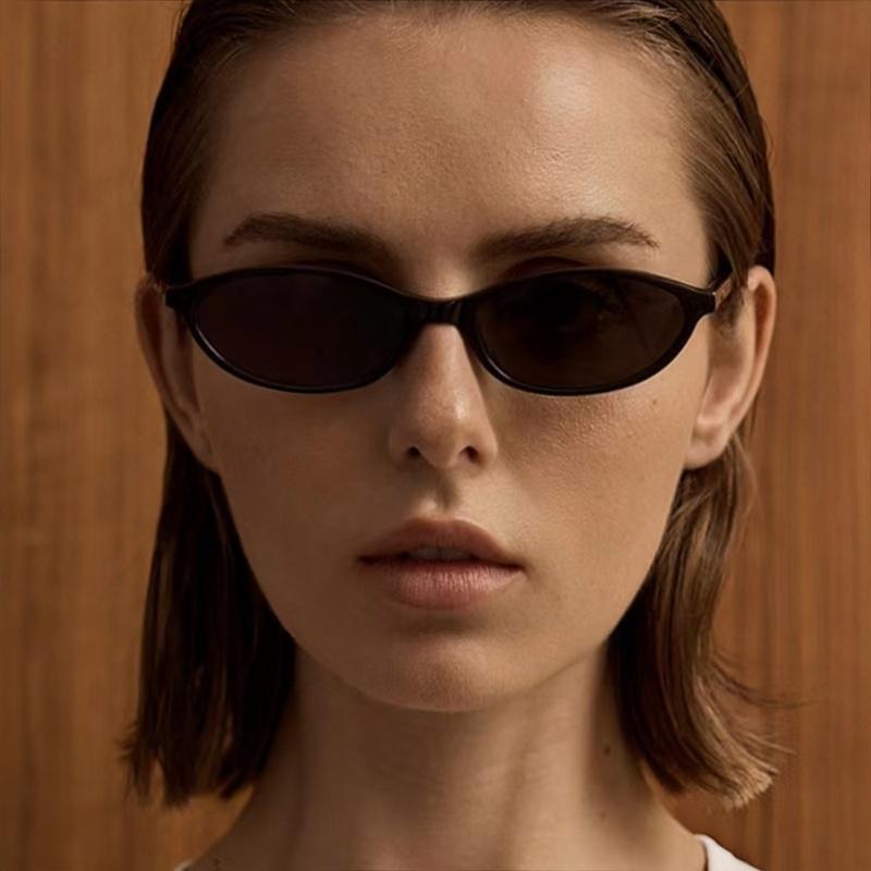 3-Pack Retro Y2K Oval Sunglasses for Women – Slim 90s UV Protection Shades