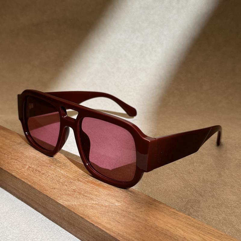 Retro Rectangle Aviator Sunglasses for Men & Women