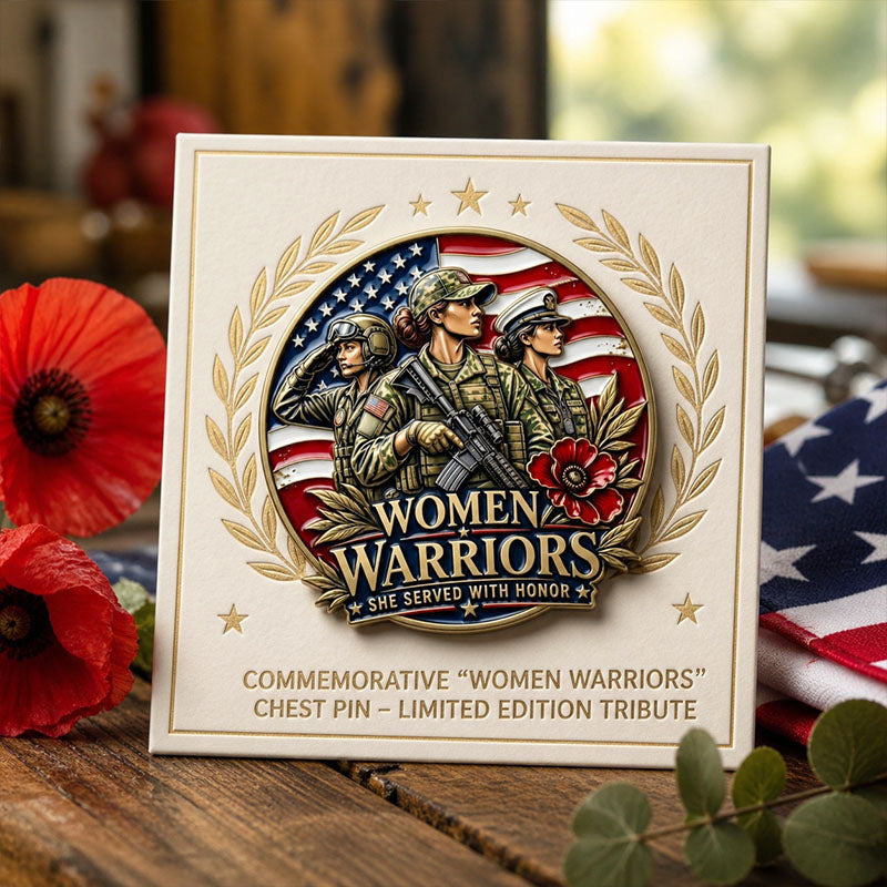 Women Warriors Commemorative Military Brooch