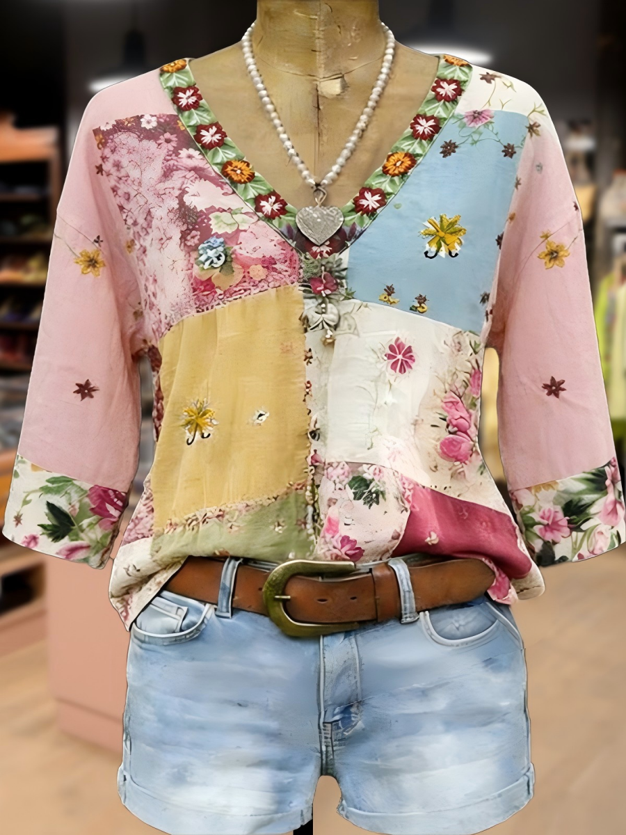 Women'S Casual Cotton Linen Top