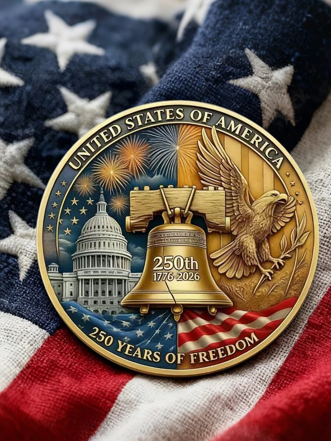 God Bless America 250th Anniversary Of The United States Great Coin Commemorative Coin