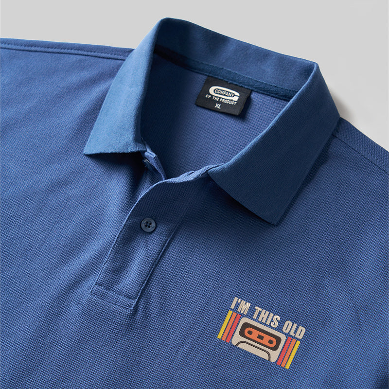 I‘m This Old Geek Embroidered Polo Shirt
