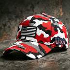 Retro Camouflage Art Print Casual Baseball Cap