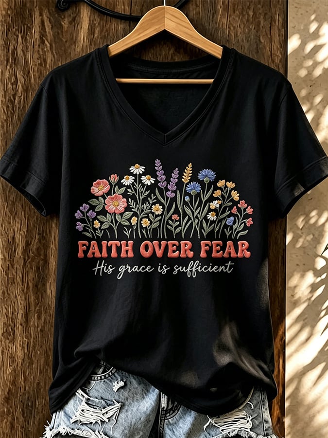 Haut Imprimé Femme avec Motif Religieux