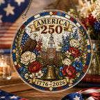 America 250 Acrylic Puzzle Hanging Ornament – 1776–2026 Patriotic Suncatcher Decor