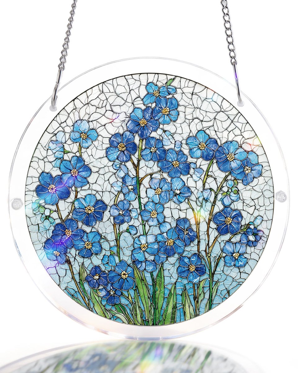 Attrape-Soleil Puzzle en Acrylique - Souffle de Fleur Azur