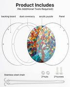 Acrylic Jigsaw Puzzle Suncatcher - Tree of Luminous Leaves