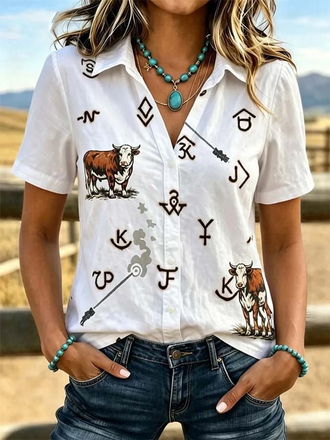 Top casual estampado para mujer