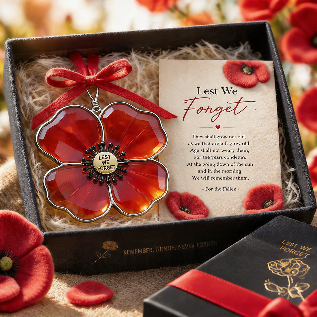Remembrance Poppy Hanging Ornament