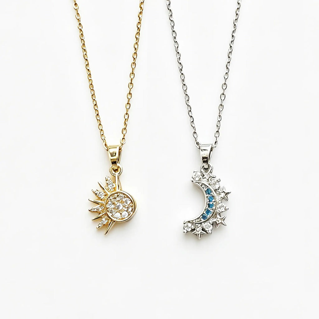 Sun & Moon Matching Bracelet Set – Stackable Friendship Gift for Best Friends, Sisters & Couples