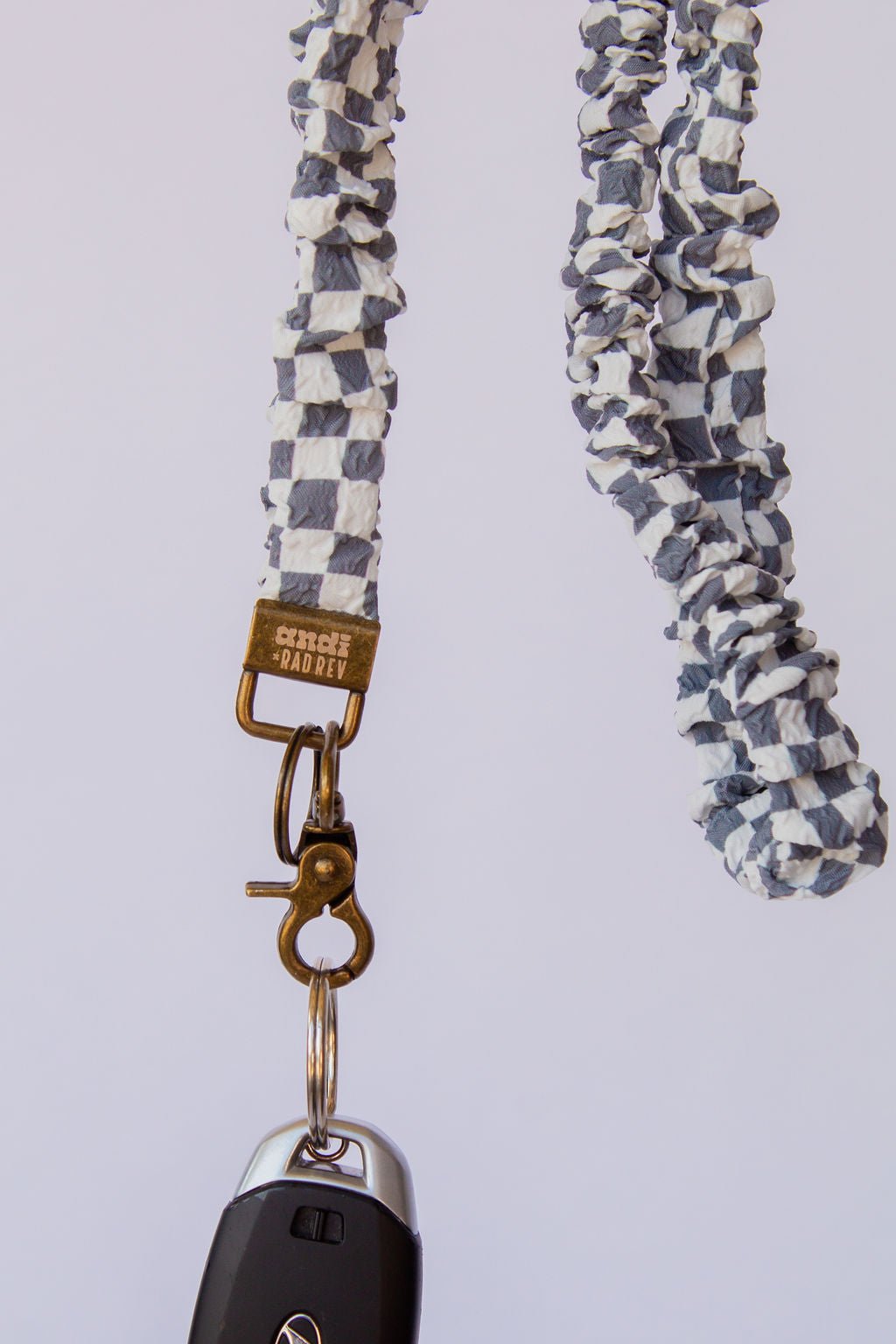 Andi x Rad Rev Grey Checkered Lanyard