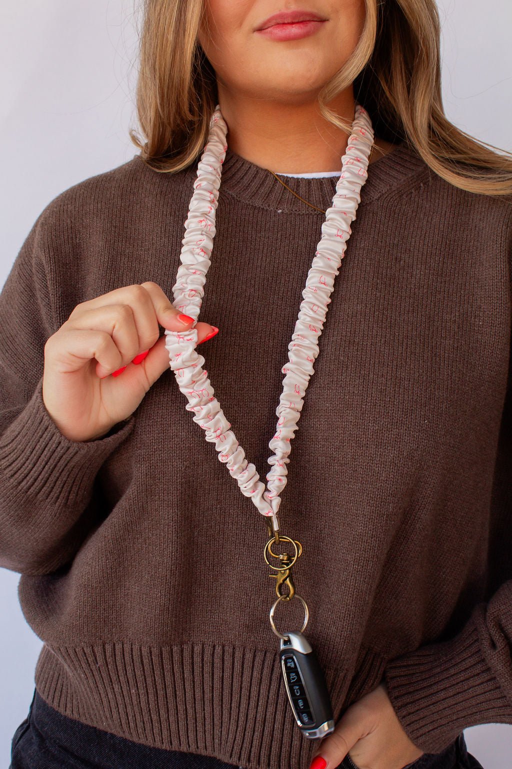 Andi x Rad Rev Pink Bows Lanyard