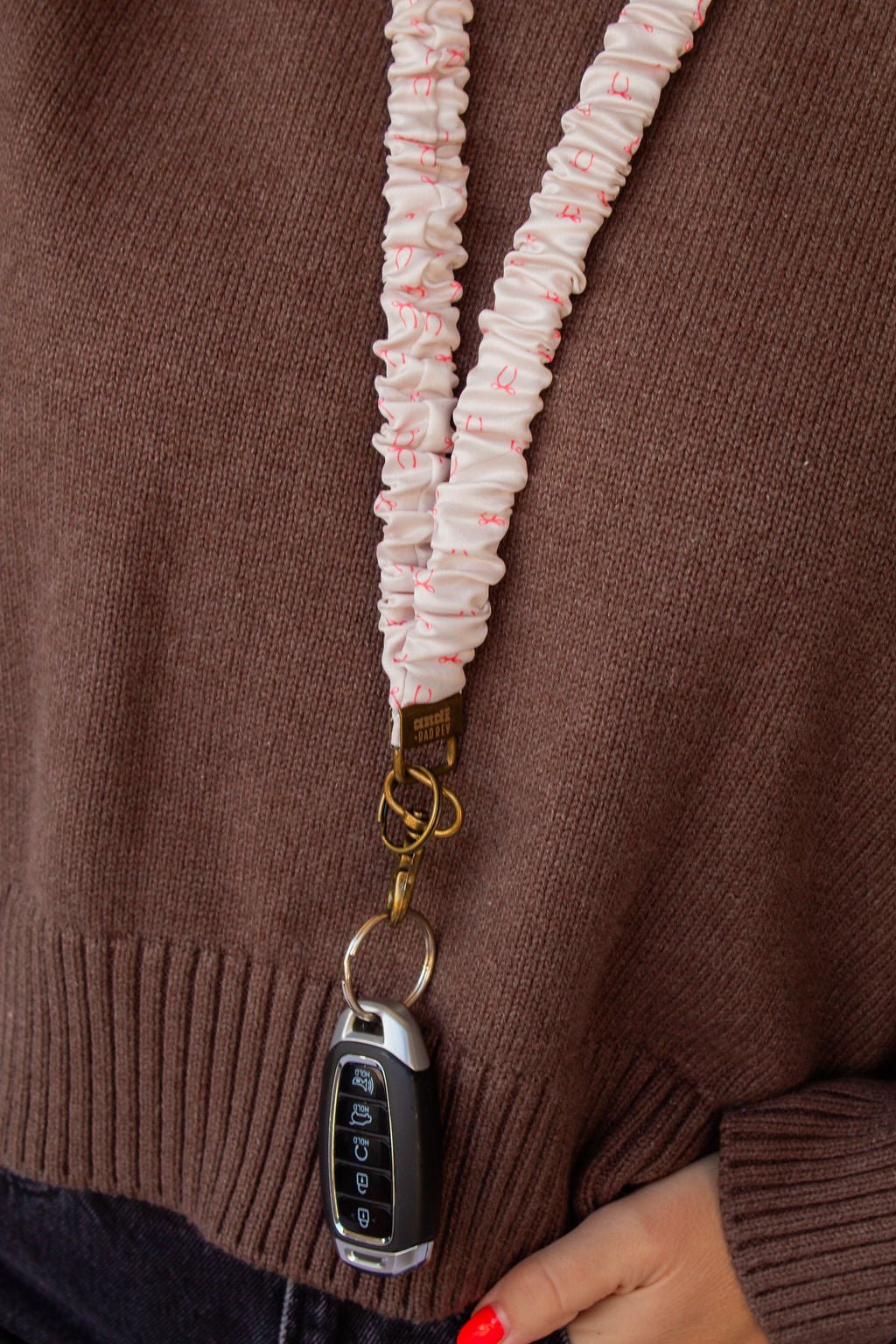 Andi x Rad Rev Pink Bows Lanyard