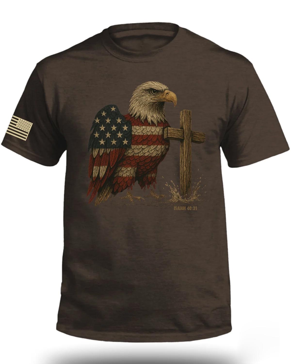 Patriotic Eagle Isaiah 40 31 T-Shirt