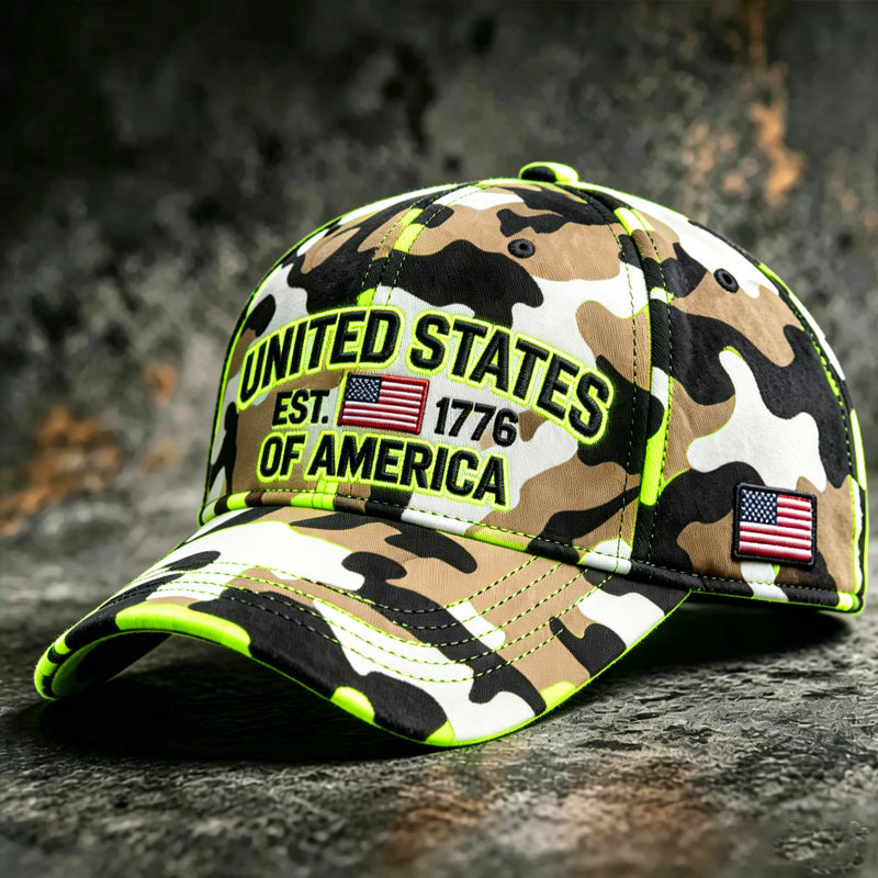 US Camouflage Art Print Casual Baseball Cap