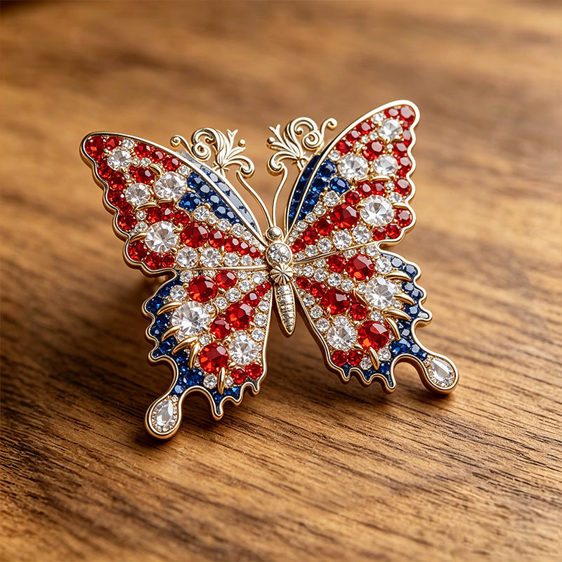 America Independence Day Enamel Brooch Pin