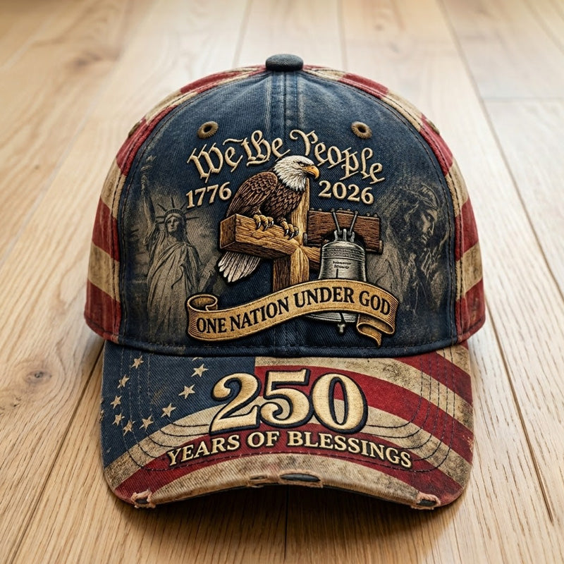 One Nation Under God 250th Anniversary Print Hat