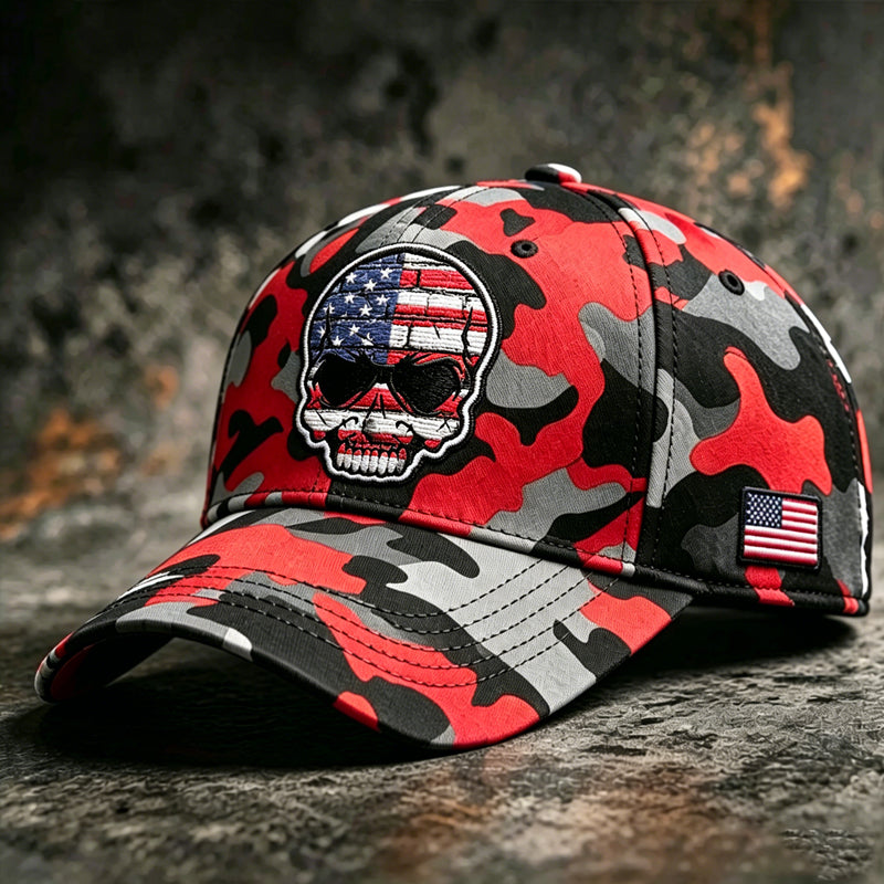 Retro Skull Print Casual Baseball Cap