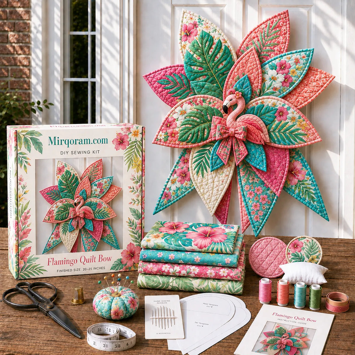 🧵 Handmade Quilted Door Bow DIY Sewing Kit