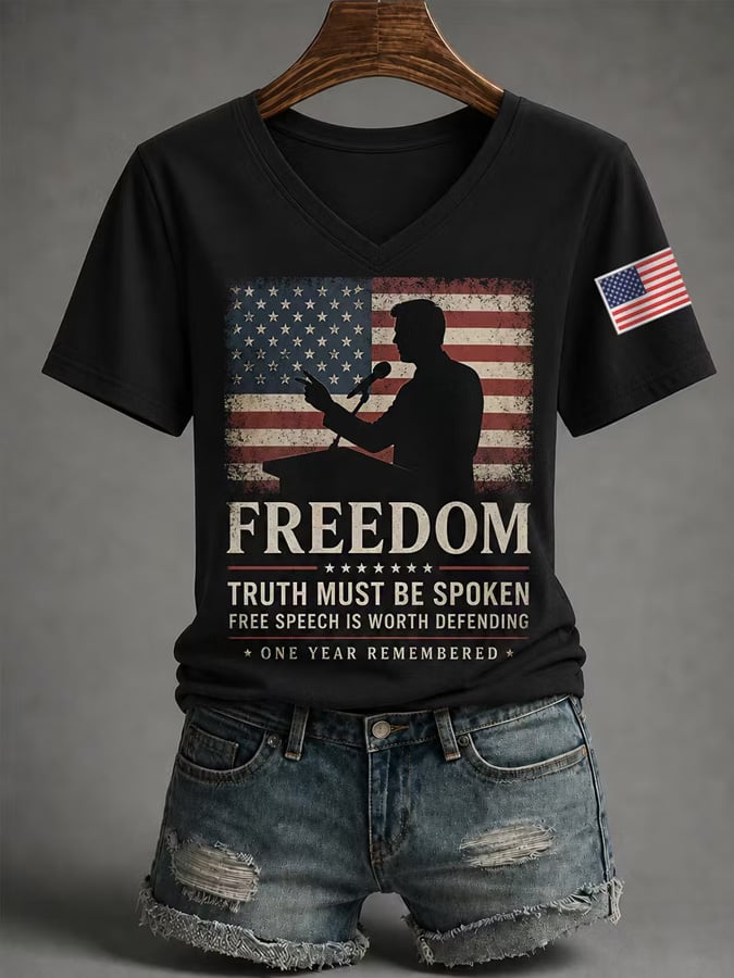 Women's Freedom Print T-Shirt