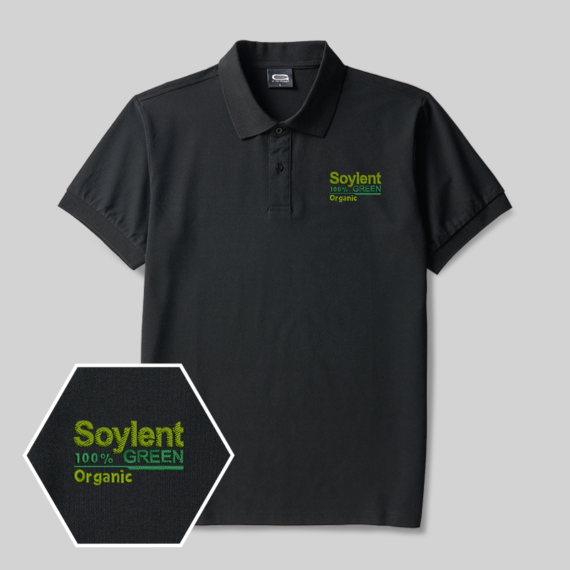 Soylent Green Geek Embroidered Polo Shirt
